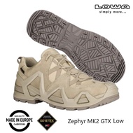 Lowa Zephyr MK2 GTX Lo รองเท้าหุ้มข้อต่ำ ผลิตจากวัสดุหนังกลับ ภายในบุผ้า Gore-Tex ระบายอากาศและความช