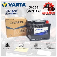 Bateri Kereta / Car Battery - Varta Blue Dynamic - MF - 54533 - DIN45L - LN1
