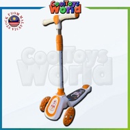 Adjustable and Foldable Kids Space Scooter Balance Tricycle 4-Wheels Scooter with Flash Wheel Light