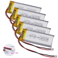 1 5Pcs 3 3.7V 800Mah 2.96Wh Rechargeable Li Battery 702050 Lipo Li-Ion JST 2Pin 1.25Mm Connector For