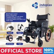 Indoplas 888 Max Electromagnetic Brake Wheelchair Portable Electric Wheelchair 16 inch Air Tires