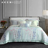 AKEMI 930TC TENCEL™ Virtuous Olivences Bedding Sets (Fitted Sheet Set/ Quilt Cover Set/ Bedsheet)