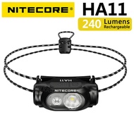 NITECORE HA11 Headlamp 240 Lumens 36g for Night Running Fishing Trekking Road Trip with Alkaline AA Battery