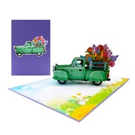 3D Flower Truck Card – Pop Up Handmade Card F34