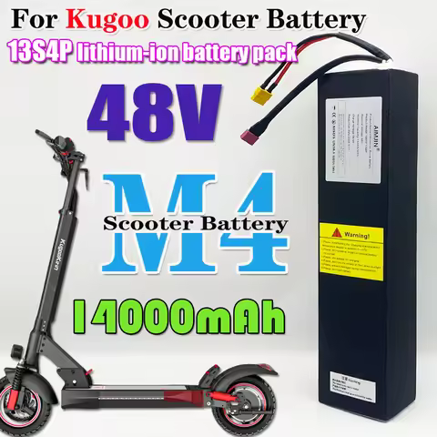 13S4P 48V 14000mAh 18650 672Wh Lithium Ion Battery Pack Suitable for Kugoo M4 Electric Scooter Batte
