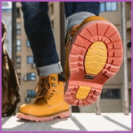 ♂ ♧ ✧ Caterpillar Steel Toe High Top Boots Cat Safety Shoes Men's Leather Martin Boots Work Shoes