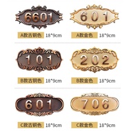 European Style Embossed House Number Plate/Room Number Plate/Room Number Plate Three-Dimensional Num