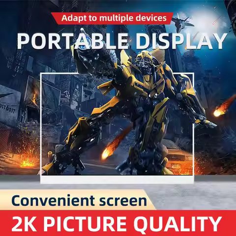 15 inch 2K 60Hz 100% sRGB 500cd Portable Monitor HDR IPS Type-C Extended HDMI Screen for Laptop Dual