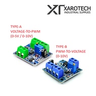Voltage-to-PWM Converter (0-5V/10V to 0%-100%) or PWM-to-Voltage (0%-100% to 0-5V/10V) PLC MCU Digit