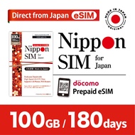 180วัน ESIM ญี่ปุ่น (10-100GB) การจัดส่งทางกายภาพจากประเทศญี่ปุ่น-Nippon ซิม QR Card แบบ Multi-Visit