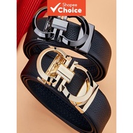Men Automatic Buckle PU Leather Belts Durable Alloy Adjustable Casual Waist Belt For Men Daily Wear 