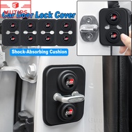 Toyota GR Car Door Lock Cover Protector Rubber Damper Pad Anti-collision Soundproof Buffer For 86 Ya