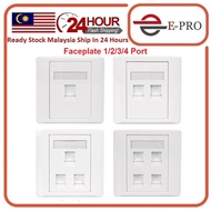 RJ45 Cat5e Cat6 1/2/3/4Ports Faceplate Data Wall Socket Outlet FacePlate 1Gang2Gang RJ45 Wall Socket