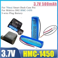 Baon Hmc1450 3.7V 500Mah Lithium Battery Para Sa 70Mai Dash Cam Pro Car DVR Replacement 3-Wir