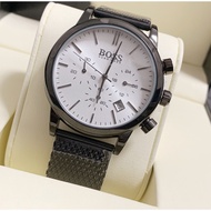 HUGO BOSS Wrist Watch Quartz Movement Steel Strap Blue Dial Men's Watch