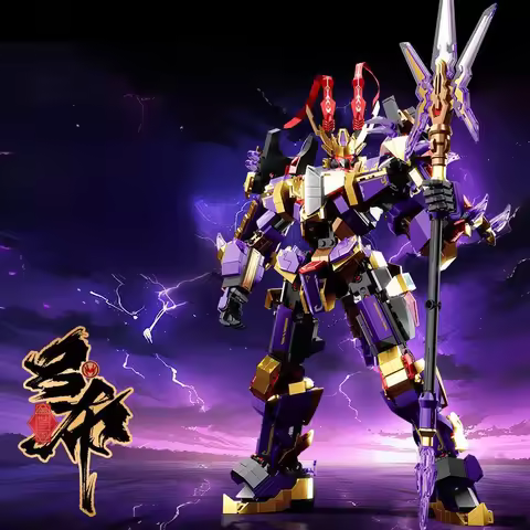 New Three Kingdoms Building Blocks Lv Bu Guan Yu Assembled Mecha Model Ornaments Children's Educatio