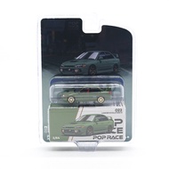 Enigma x Pop Race 1:64 Lancer Evolution EVO IV Green Diecast Model Car