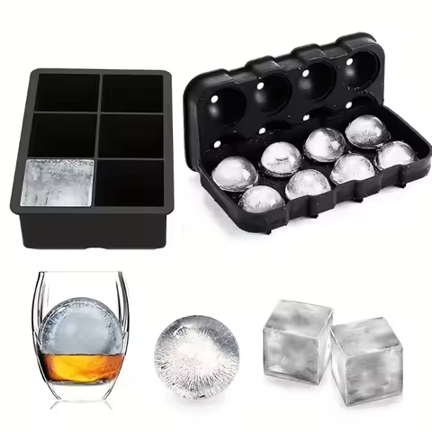 4/6/8 Grid Food Grade Reusable Ice Maker Ice Ball Maker Silicone Ice Cube Mold Tray DIY Freeze Ice M