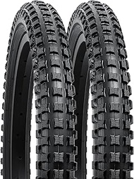YUNSCM 2-PCS 18" Mountain Bike Tires 18x2.125/57-355 Compatible with Off Road Bike 18x2.0 18x2.1 18 