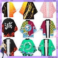 Anime Demon Slayer Tomioka Giyuu Unisex Men Women Kimono Cosplay Costumes Haori Sabito Top Plus Size