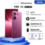 vivo V60 5G | 8GB+256GB | 50MP ZEISS Camera | 6500mAh Battery | Dual SIM | 5 Year Warranty