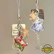[3-5 Days Arrive]1/2pcs Star Wishing Bottle Pendant - Charming Homemade Lanyard Keychain - Jewelry B