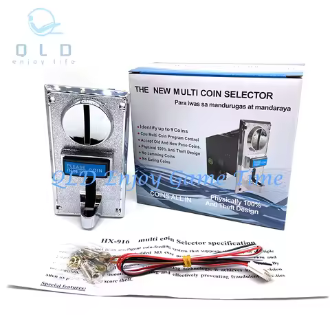 9-Type Multi Coin Acceptor 616 Wallet Token Validator 12V Pulse For Claw Machine Boxing Vending Arca