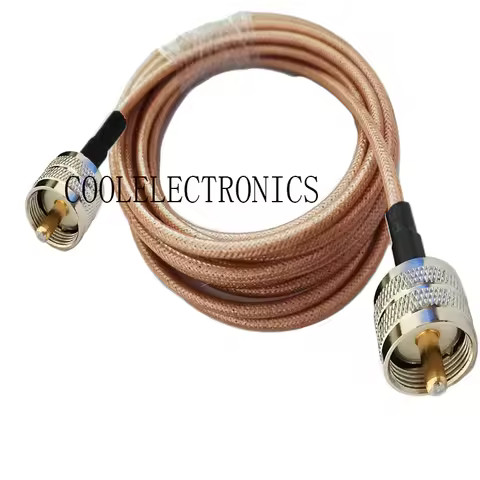 RG400 UHF Male to UHF PL259 Plug Male Connector Double Shielded Copper Braid RF Coaxial cable 50ohm 