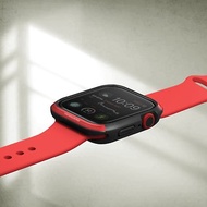 Duro 強化鋁+TPU混合邊框 Apple Watch保護殼 45/44mm -紅色