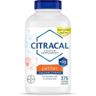 Citracal Petites, 400 mg Calcium Citrate, Easily Absorbed and Highly Soluble with 12.5 mcg (500 IU) 