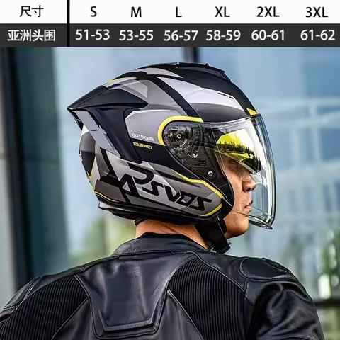 Ryzen RO-5 Three-quarters Helmet Motorcycle Half Helmet All Season Universal Motorcycle Helmet Casco