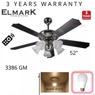 [3 YEARS WARRANTY] ELMARK 3386 52" /ELMARK 9922 / NSB ALOHA WITH 5 LAMP)/ KIPAS SYLING LAMPU ELMARK 