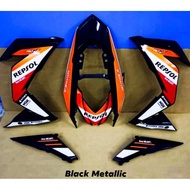 coverset honda RS150R repsol Hitam kilat.