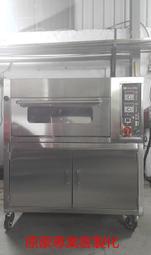 【原豪食品機械】商業用  一門一盤專業電烤箱+置物櫃台車(搭配特製蒸氣組)台灣製造
