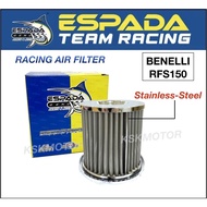 Racing Air Filter RFS150 Benelli ESPADA(Stainless-Steel)(air filter benelli/air cleaner benelli rfs150 spareparts)