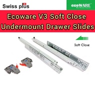 Ecoware V3 Undermount Full Extension Drawer Slide with Soft Closing