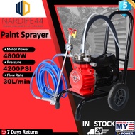 4800W Electric High Pressure Airless With Digital Display Wall&amp;Roof Paint Sprayer Spray Gun Latex Paint Spraying Machine