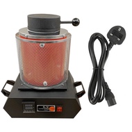 3KG Gold Melting Furnace1600W 2000F Digital Electric Melting Furnace with Graphite Crucible for Melt