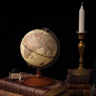 [Legend6] 22cm World Globe Earth Map In English Retro Wooden Base Earth Instrument Geography Educati