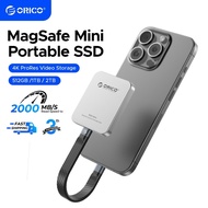 ORICO Mini Magnetic External SSD for iPhone 16 15 Pro/Max ProRes 2000MB/s 4K ProRes HDR （K20mini）