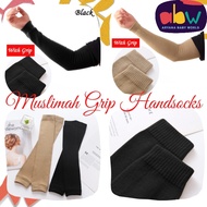 Qstar GRIP Long Handsock Muslimah / Cuff Handsock (Black / Skin)