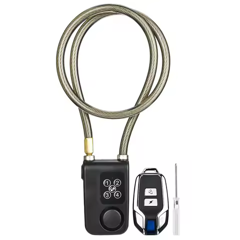Alarm Lock Steel Cable Chain Lock Y787R Wireless Remote Control Alarm Lock Electric Bike Motorcycle 