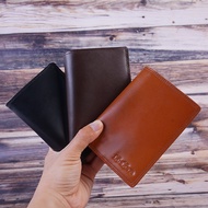 HITAM Men's Genuine Cow Leather Wallet Handmade KICKERS Brown Black D003