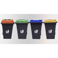 Nikko Trash Bin Trash Can with Wheels 100L Basurahan Garbage Bin