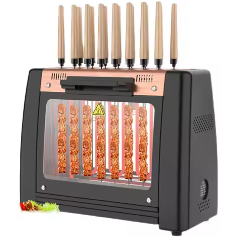 Household Automatic Rotating Skewers Machine Smokeless Rotary Electric Grill 220V/1200W Barbecue Gri