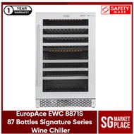 EuropAce EWC 8871S 87 Bottles Signature Series Wine Cooler Wine Chiller with Twin Cooling.1 Year Warranty. Safety Mark Approved. Local SG Stock.