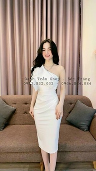 [ Voucher 50k Freeship Max 0 đồng toàn quốc ] ĐẦM BODY NỮ LỆCH VAI KẾT HOA VAI  BẢN TO. ĐẦM UMI DỰ T