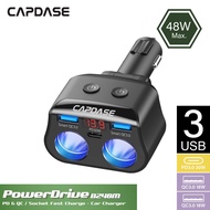 CAPDASE PowerDrive B248M USB PD 3.0 & QC 3.0 Socket Car Charger 48W