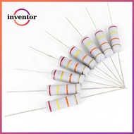 20Pcs 1W 2W 3W 5W Carbon Film Resistor 5% 10R 12R 15R 16R 18R 20R 22R 24R 27R 30R 33R 36R OHM