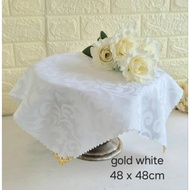 Satin cloth tray base with iron dokoh pattern, square 48cm X 48cm